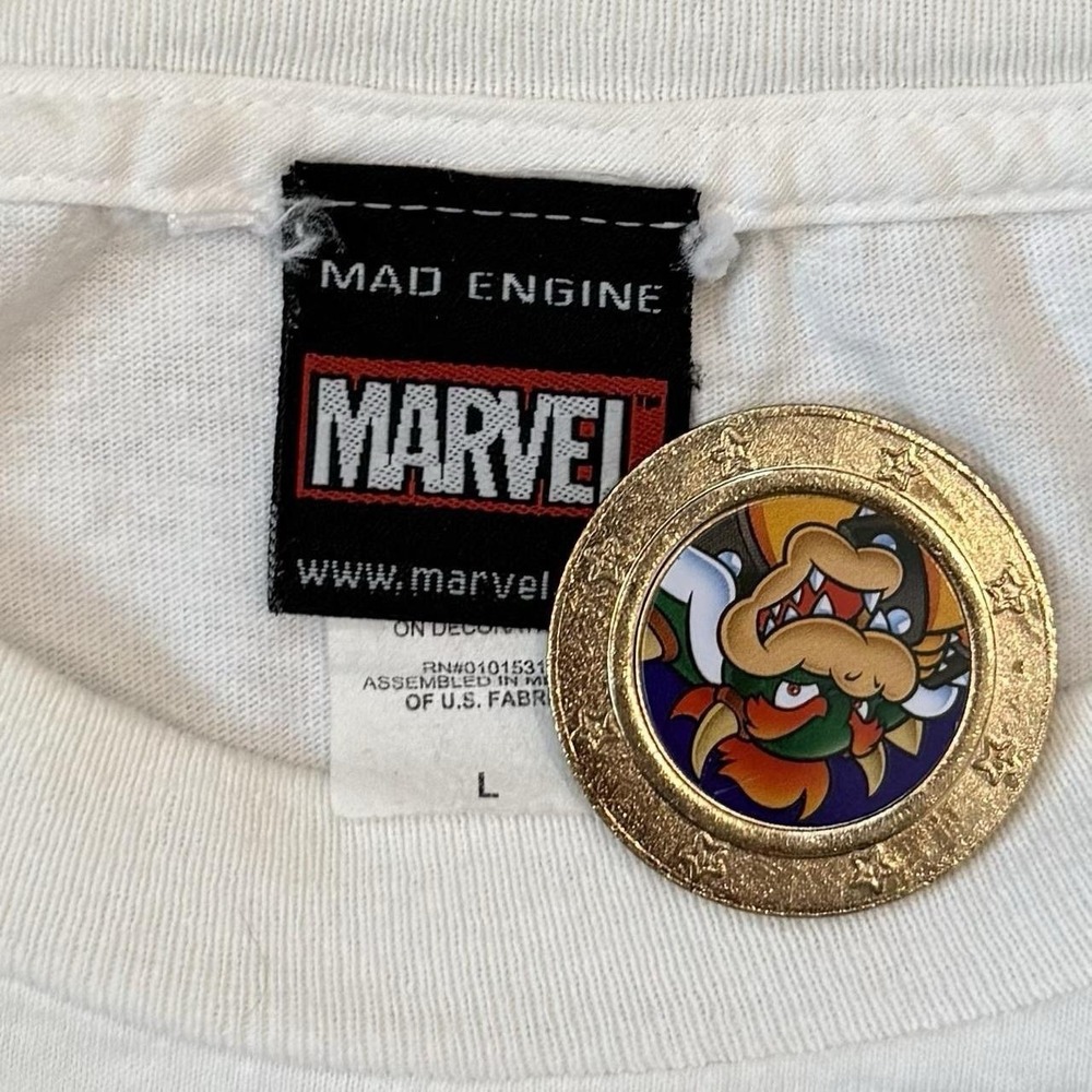 Vintage Spiderman 2002 Marvel Mad Engine T-Shirt Men's Large Short Sleeve Y2K - Picture 6 of 6